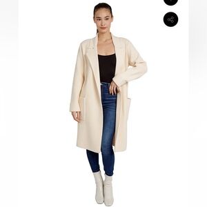 love token houndstooth print Kelsie Cardigan brown and white